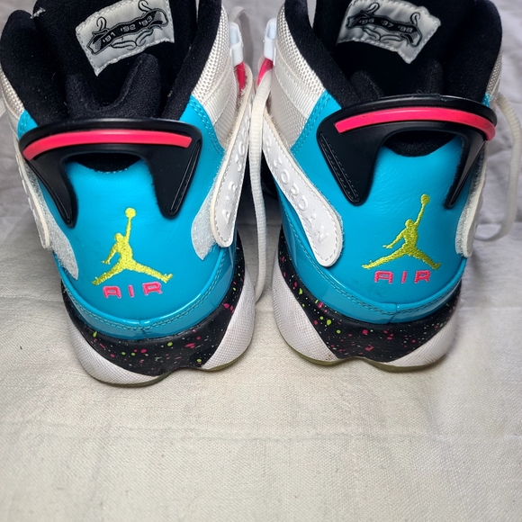 2019 Jordan 6 Rings Blue Fury Cyber size 8  Hightop - Picture 11 of 16